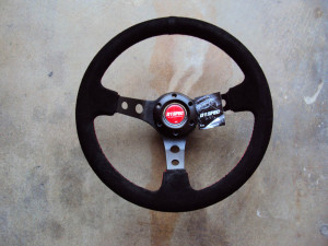 D1 Spec Deep70 Suede Deep Cone Steering Wheel 