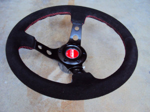 D1 Spec Deep70 Suede Deep Cone Steering Wheel 